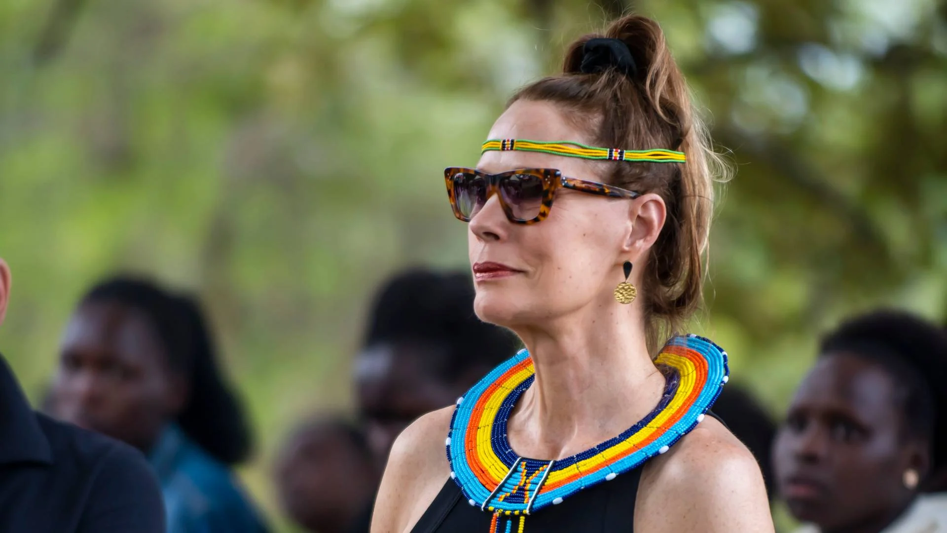 Linda Lockhart, Founder and C.E.O Global Give Back Circle attending HER Lab sessions in West Pokot, Kenya.